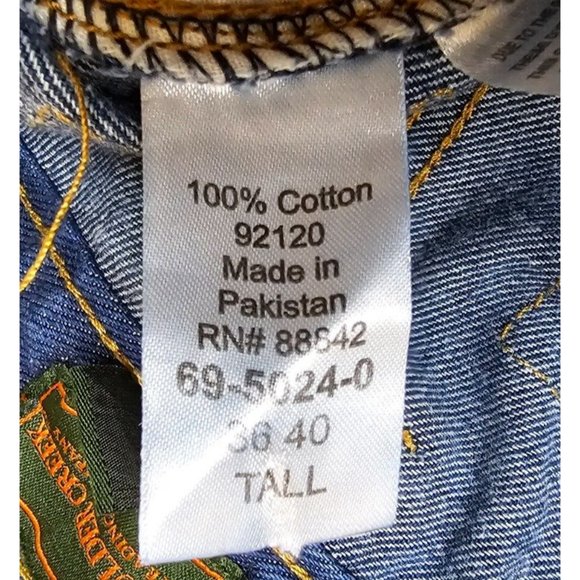 Boulder Creek Trading Company 34-38 Dark Wash High Rise Cargo Jeans 30" Inseam - Picture 13 of 15